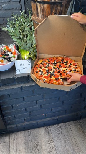 It did say take one . . . 😏🍕 Happy Halloween! | Round Table Pizza