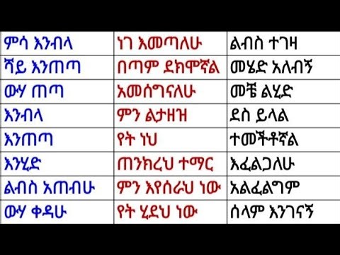 ክፍል:-20 አጫጭር የአማርኛ ንግግሮችን እንደት መፃፍ እና ማንበብ ይቻላል? ለጀማሪዎች
