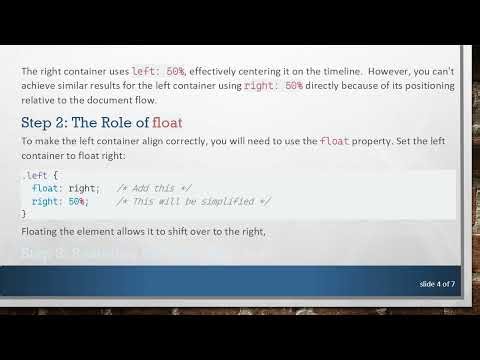 How to Fix the Positioning of a Left Container in CSS