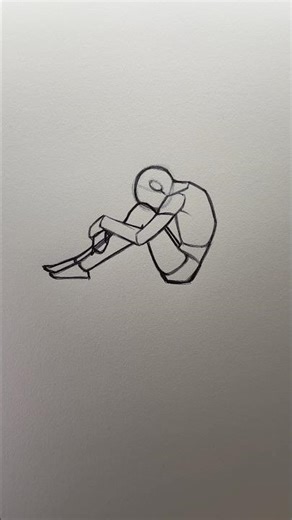 How to Draw a Sad Pose ⭐️Tutorial⭐️ #draw #sketch #howtodraw #drawingtutorial #art #artist #shorts