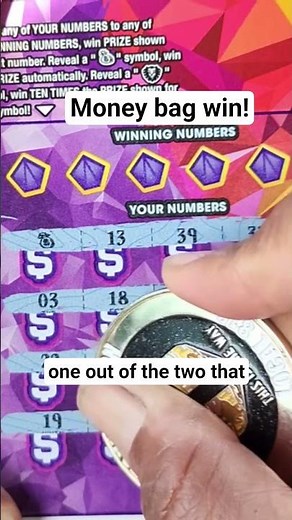 Moneybag winner on new jersey lottery lions share ticket #scratchers #fypシ #fun