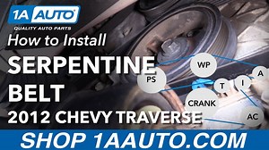 How to Replace Serpentine Belt 2009-13 Chevy Traverse