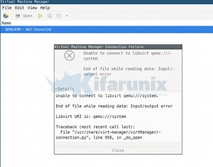 How to fix QEMU/KVM Not Connected Error on Ubuntu 20.04 - kifarunix.com