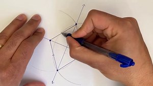 Geometric constructions: perpendicular line through a point not on the line