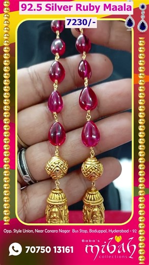 92.5 Silver Ruby Maala