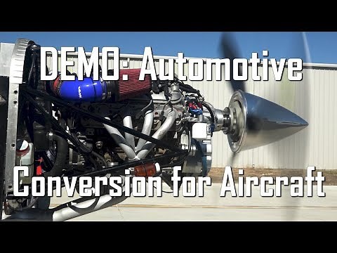 V8 Auto Engine DEMO with PSRU's Geared Drive for Aircraft