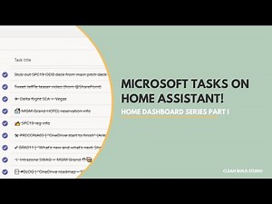 Home Dashboard Series: Sync Microsoft To-Do with Home Assistant