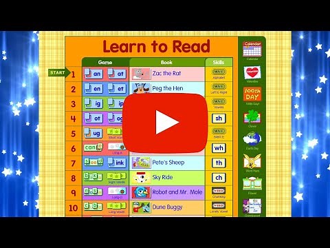 Learn to read with Starfall lessons 9 & 10. Letter sounds Match game