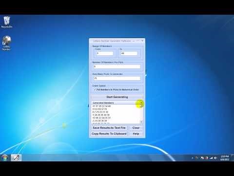 How To Use Lottery Number Generator Software