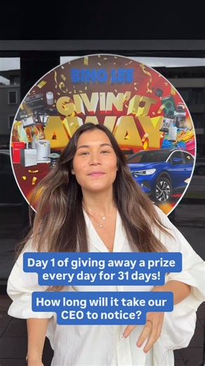 DAY ONE of 31 days of Givin’ It Away! Make a purchase in store or online and you’ll go in the draw for your chance to win* a prize EVERY DAY! Check out our website for more details ✨😊 *Terms and conditions apply. | Bing Lee