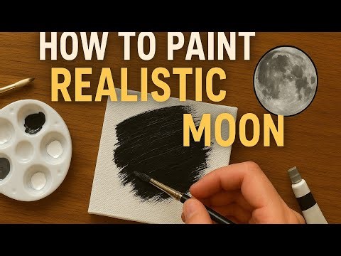 Easy moon painting for beginners