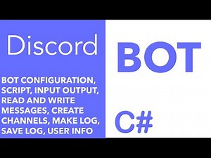 BOT Discord.NET 2022 #1- COMPLETE Tutorial C# - Create BOT, log, create channels, delete text, roles