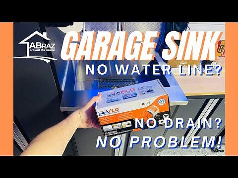 You Won't Believe This Garage Sink Setup! - No Water Line Or Drain in the Garage!
