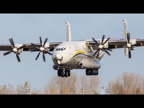 ANTONOV AN-22 - The BIGGEST PROPELLER PLANE in the world - Landing and Departure (4K)