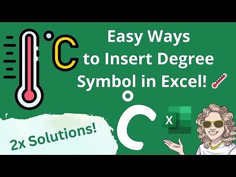 Two Simple Ways to Insert the Degree Symbol Into Excel🌡️ | Boost Your Spreadsheet Skills!