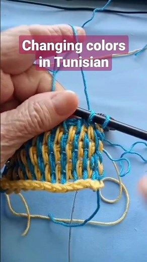 Changing Colors In Tunisian -Afghan Straight Stitch