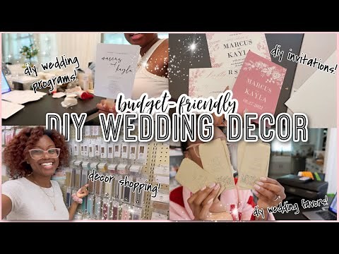 DIY WEDDING DECOR ON A BUDGET!💍| DIY Invitations, Table Decor, Wedding Favors + Shop with Me & HAUL