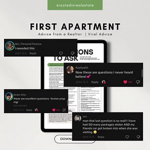 First Apartment Checklist: Realtor's Rental Advice (digital Download) - Etsy UK
