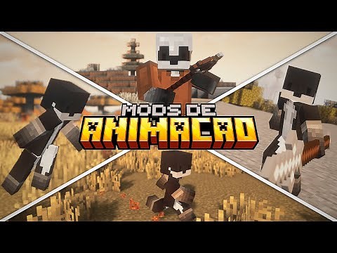 ✨ 10 MELHORES mods de ANIMAÇÃO para MINECRAFT (1.20.2 a 1.12)