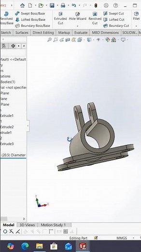 Making a Part in SolidWorks -#quicktips |Master CAD Studio#solidworks#3ddesign #solidworkstutorial