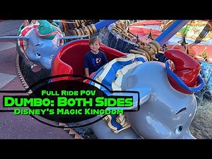 Full Ride POV Dumbo The Flying Elephant | Both Sides At Magic Kingdom 4K | Family & Kids Reactions