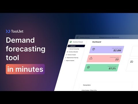 Build a Demand Forecasting & Inventory Planning Dashboard with ToolJet