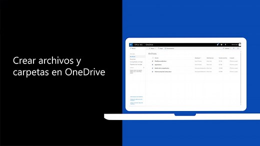 Crear un documento desde OneDrive profesional o educativo