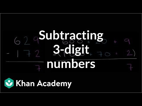 Subtracting: three digit numbers and regrouping | Arithmetic | Khan Academy