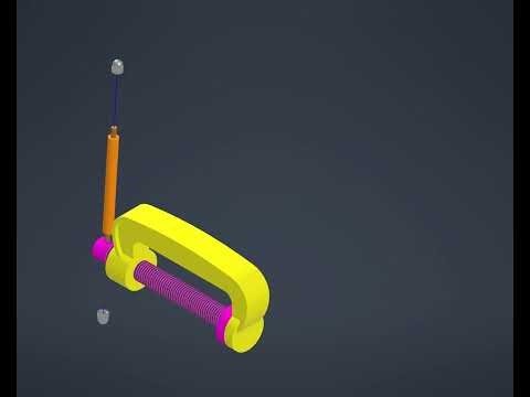 Animation assembly C-clamp