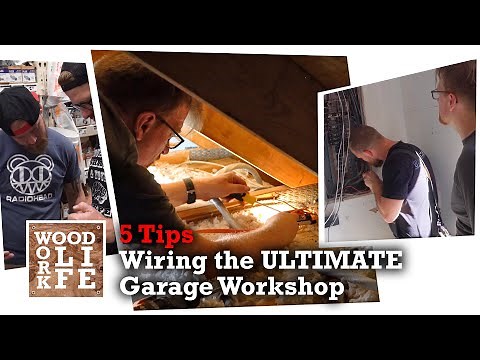 5 Tips for Wiring the ULTIMATE Garage Workshop w/ ElectricianU | Shop Tips