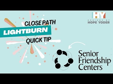 How To Close A Path In Lightburn Software #lightburn