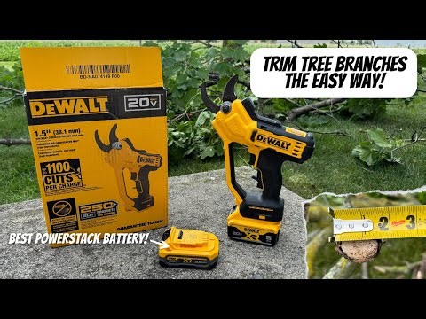 Trim Tree Branches the Easy Way! Dewalt 20v Pruner with Powerstack 3.5 Battery