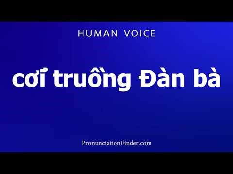 How To Pronounce coi truong Dan ba