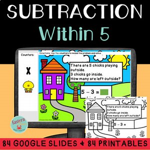 Kindergarten Subtraction Story Problems