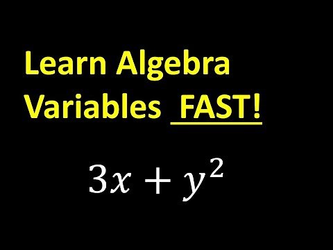 Learn Algebra Variables In 10 Minutes