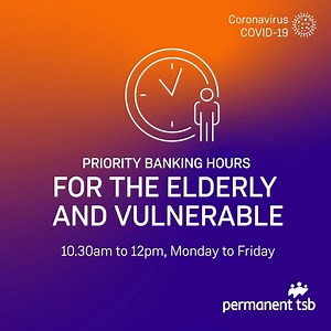 67K views · 406 reactions | We have now introduced priority banking hours for our elderly and vulnerable customers from 10.30am to 12pm, Monday to Friday. For all our other customers we are asking you to please plan your branch visits outside of these times. Remember, many of our day-to-day banking services are available Online or on our Mobile Banking App. bit.ly/2wbJmI3 | PTSB | Facebook