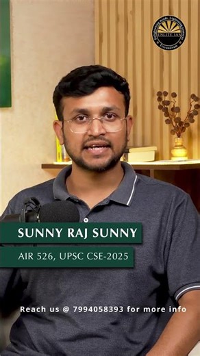 AIR 526 Sunny Raj Sunny on Enlite IAS | Philosophy Optional Strategy & Guidance