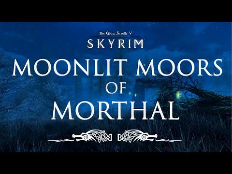 Moonlit Moors of Morthal | Exploring Skyrim's Moors in Bright Moonlight | Skyrim Music & Ambience