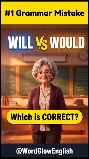 WILL or WOULD? ❌ Stop Making This Common English Mistake!✅#WillVsWould #englishgrammar #learnenglish