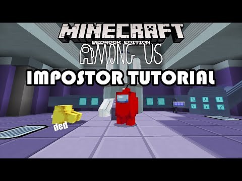 NEW Among Us Minecraft PE/BE Map! IMPOSTOR Tutorial