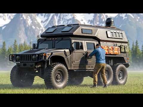 Man Builds AMAZING CAMPER From Military Truck