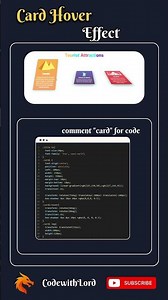 CSS Card Hover Effect ✨ 3D Interactive Card Animation | HTML & CSS Tutorial