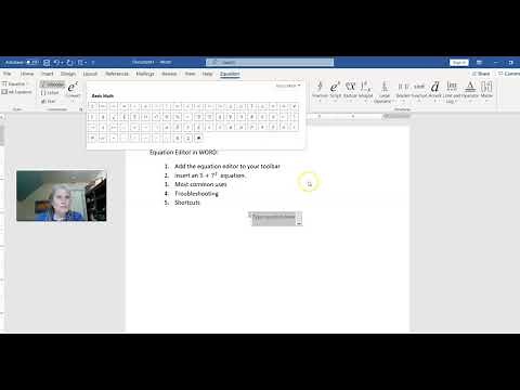 Equation Editor in Microsoft WORD