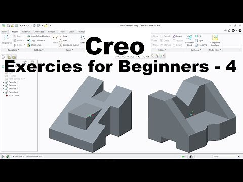 Creo Part Modeling Tutorial for Beginners | Creo Practice Exercises - 4