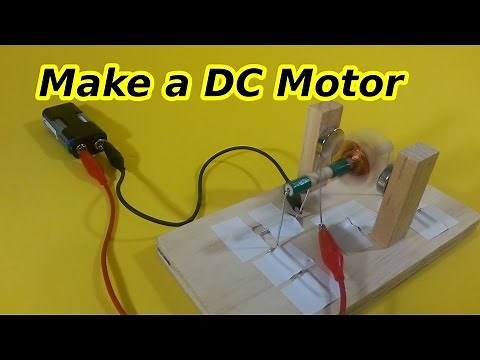 DC Motor with Brushes and Commutator, Easy