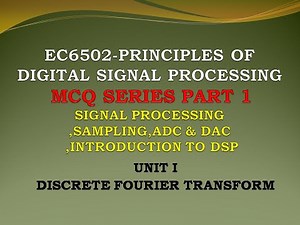 EC6502 MCQ | Principles of digital signal processing MCQ | DSP MCQ | PART 1