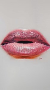 Learn realistic lips drawing with highlights and soft texture