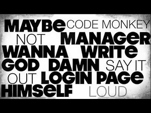 Code Monkey Jonathan Coulton Lyrics Kinetic Typography (shorter version)