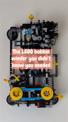 My engineer boyfriend built me a LEGO embroidery thread winder