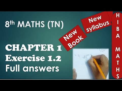 TN Samacheer 8th maths chapter 1 exercise 1.2 full answers New book new syllabus